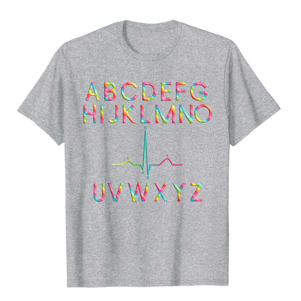 Funny Medical T-shirt | Alphabet PQRST EKG