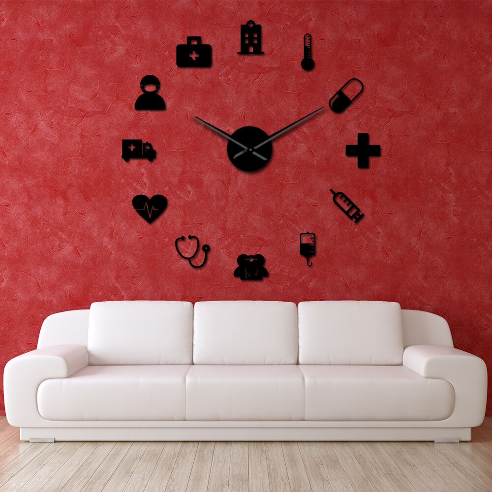 3D Acrylic Health Care Wall Clock