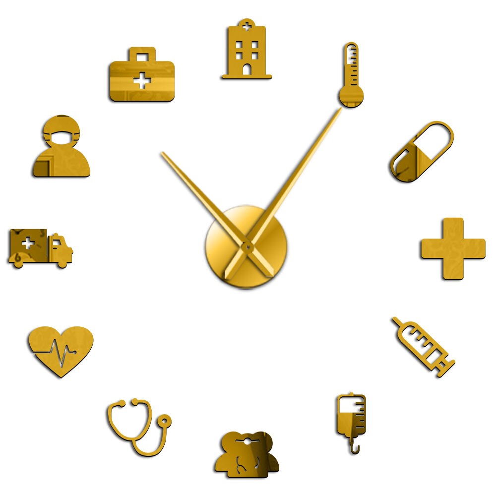 3D Acrylic Health Care Wall Clock