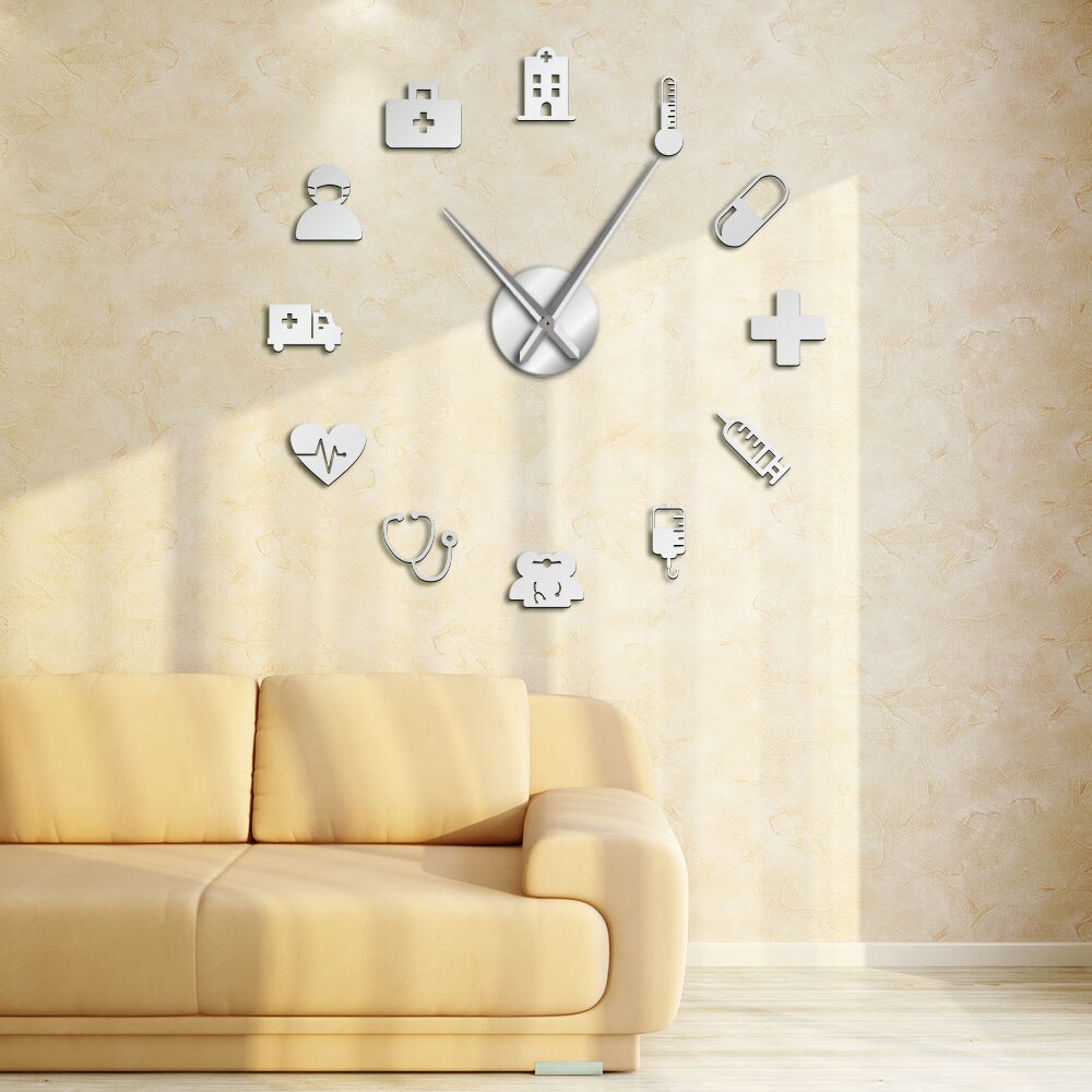 3D Acrylic Health Care Wall Clock