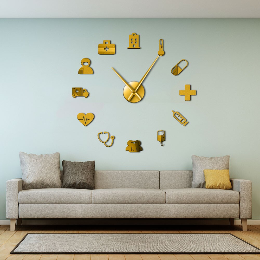 3D Acrylic Health Care Wall Clock