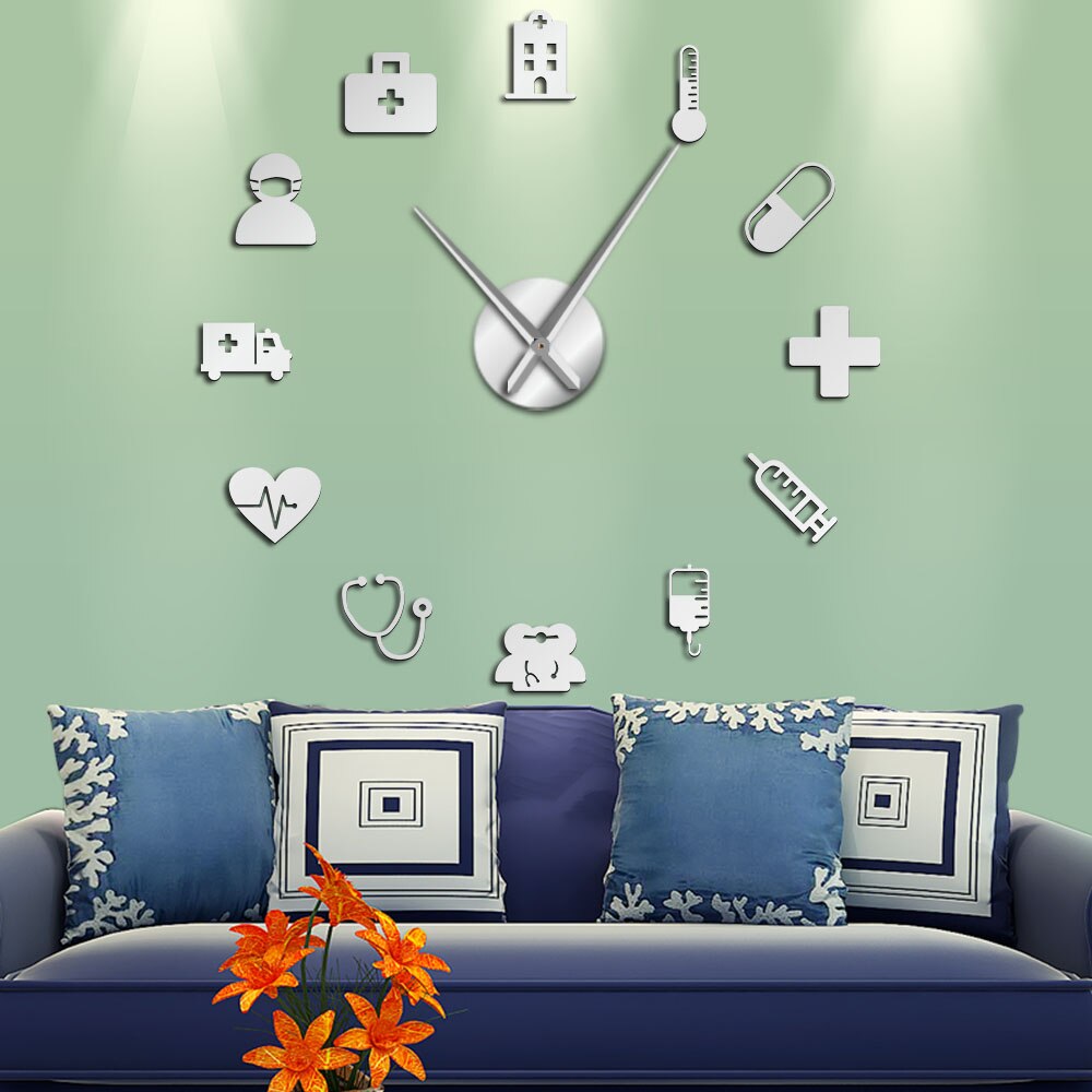 3D Acrylic Health Care Wall Clock