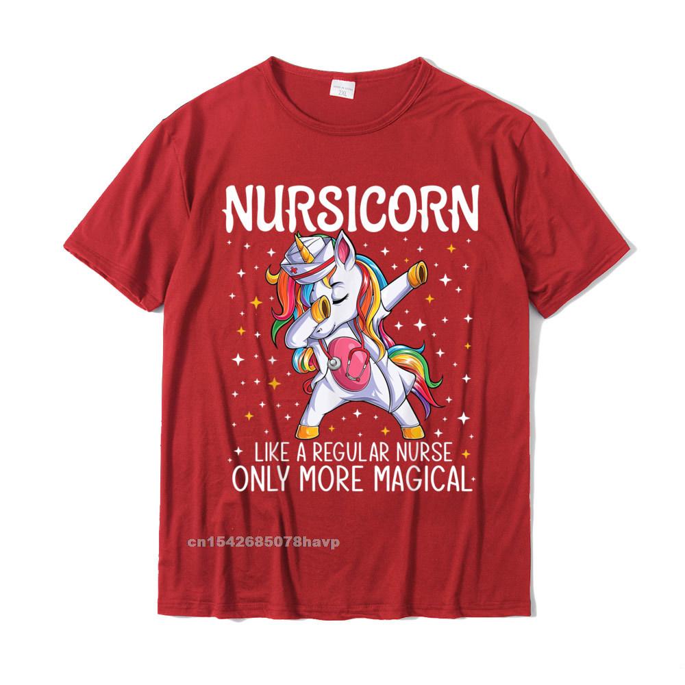 Funny Unisex Nurse T-Shirt | Dabbing Unicorn