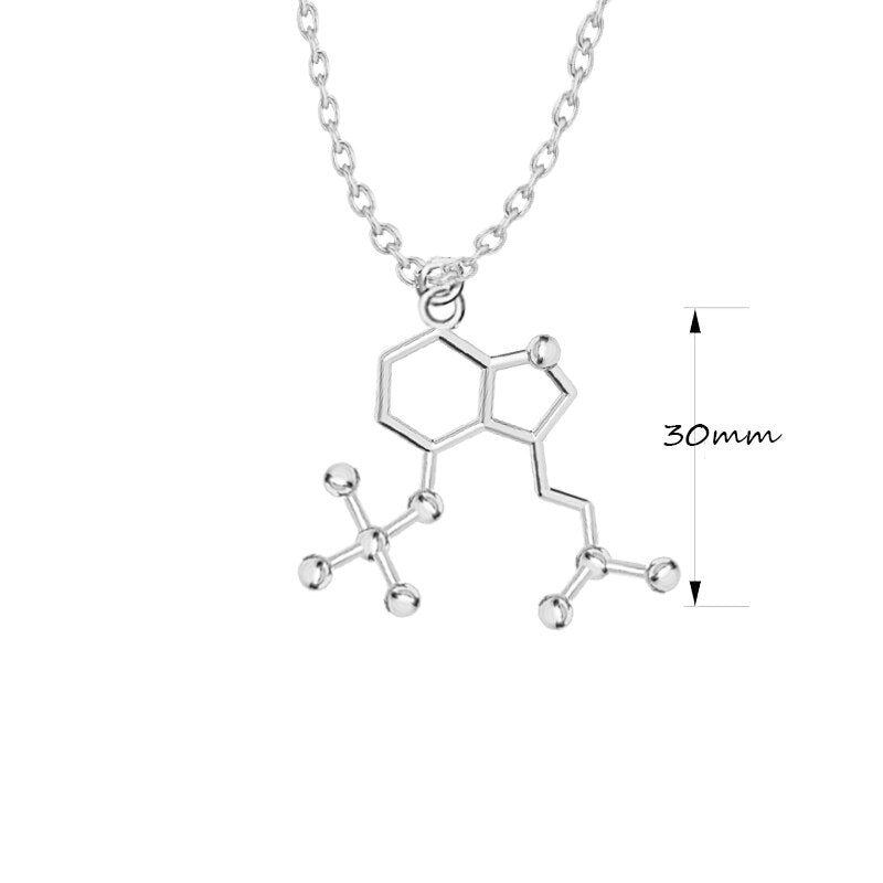 3D Molecule Pendant Necklace