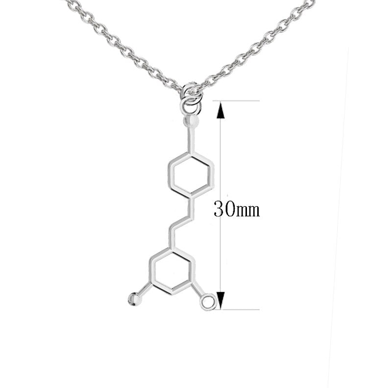 3D Molecule Pendant Necklace