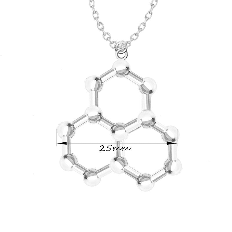 3D Molecule Pendant Necklace