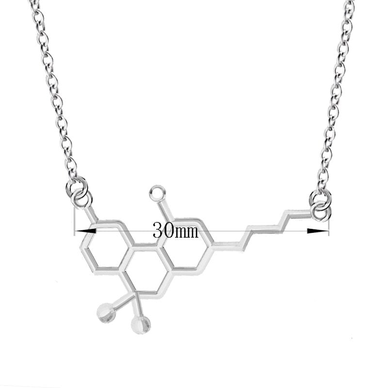 3D Molecule Pendant Necklace