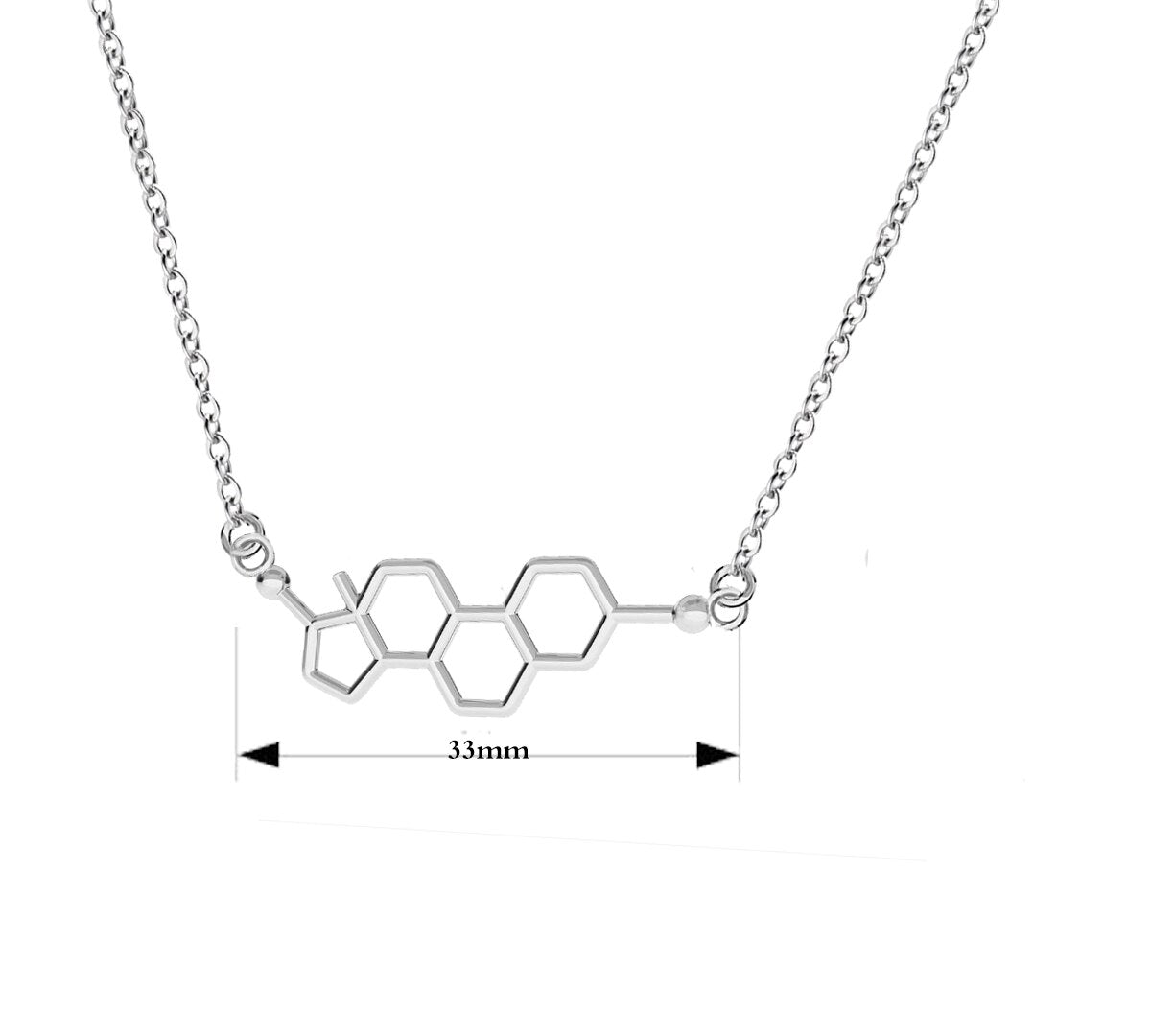 3D Molecule Pendant Necklace