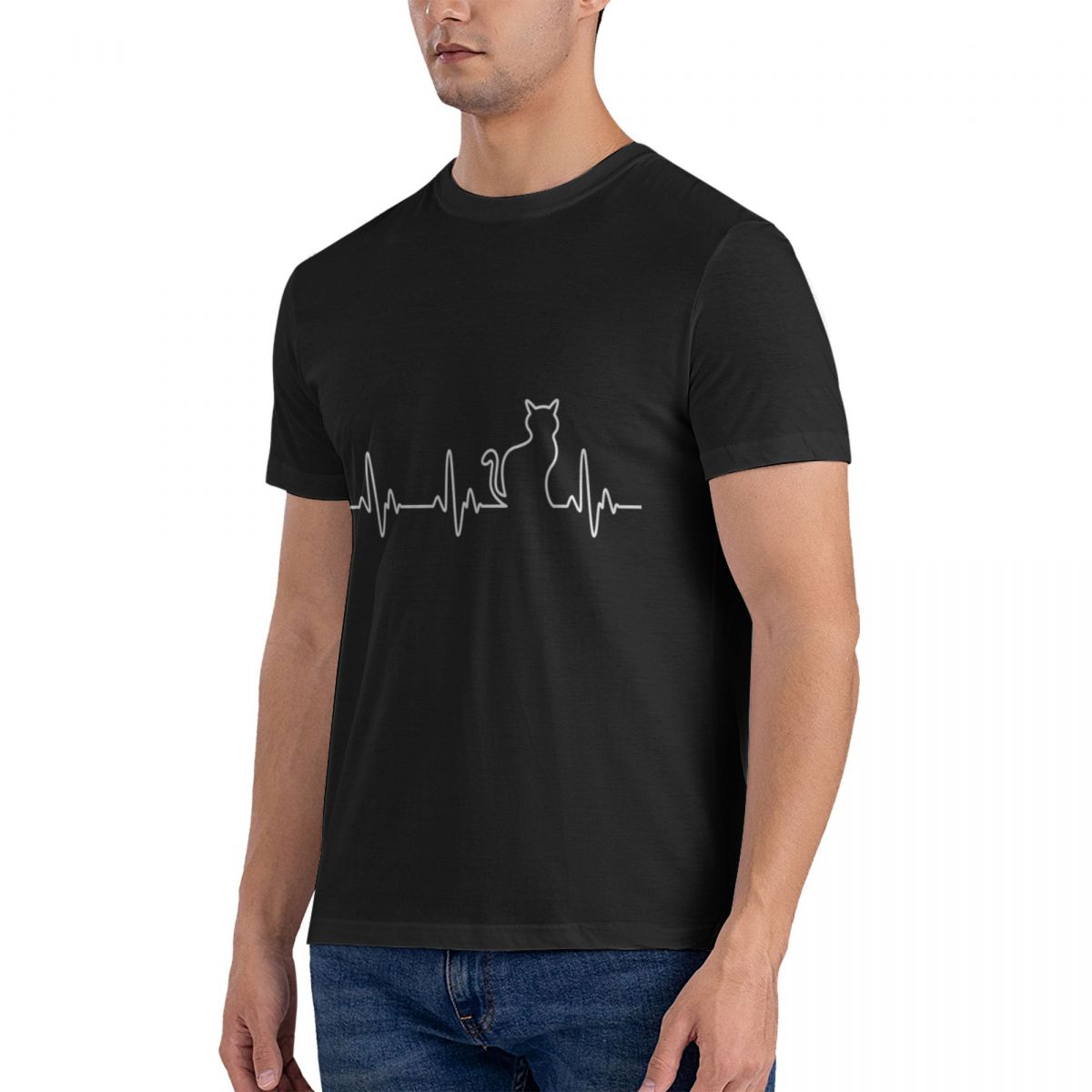 Unisex EKG Cat T-Shirt