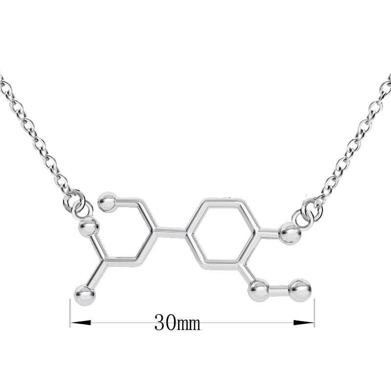 3D Molecule Pendant Necklace