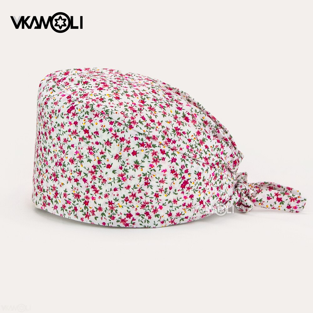 Unisex Scrub Caps 100% Cotton One Size Fits All | Floral