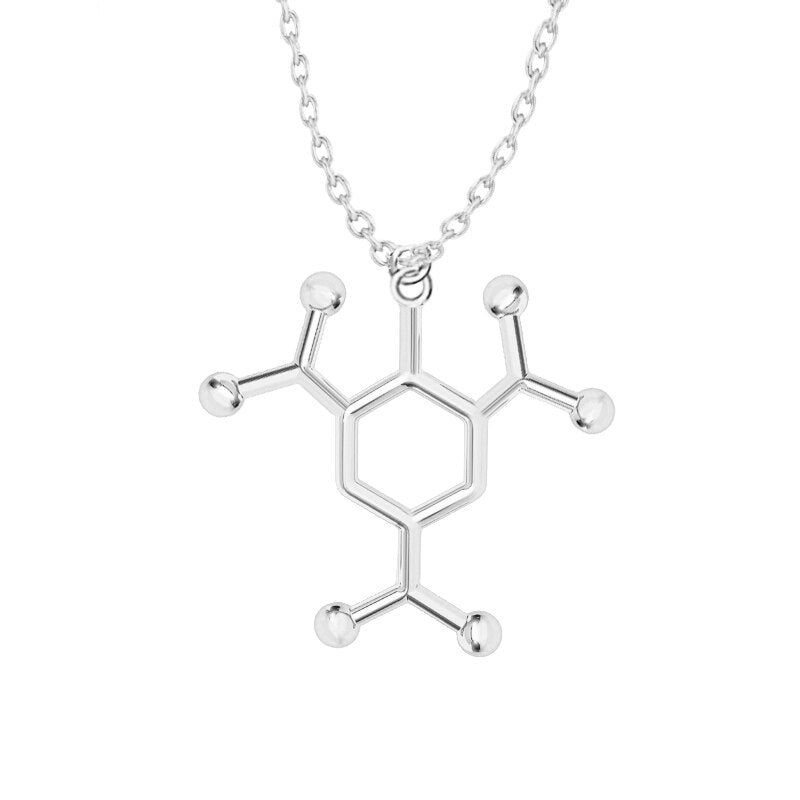 3D Molecule Pendant Necklace