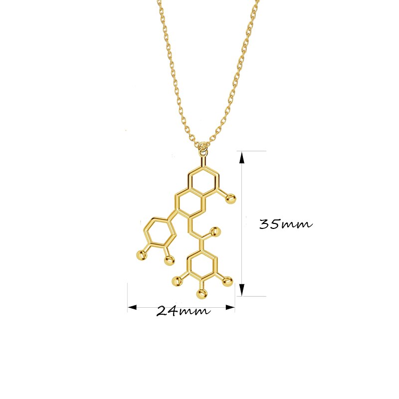 3D Molecule Pendant Necklace