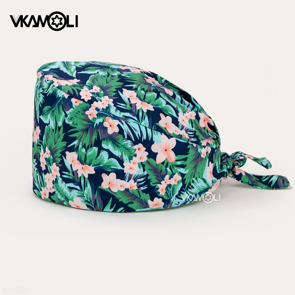 Unisex Scrub Caps 100% Cotton One Size Fits All | Floral