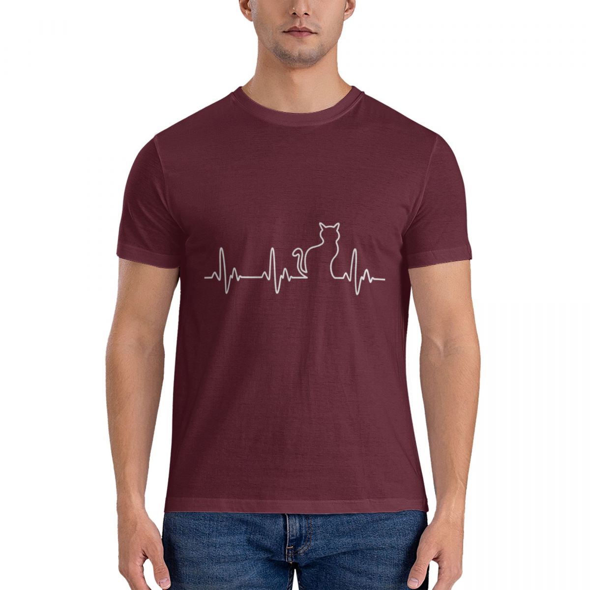 Unisex EKG Cat T-Shirt