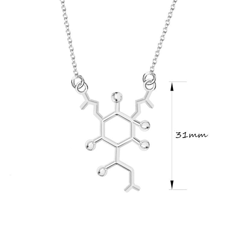 3D Molecule Pendant Necklace