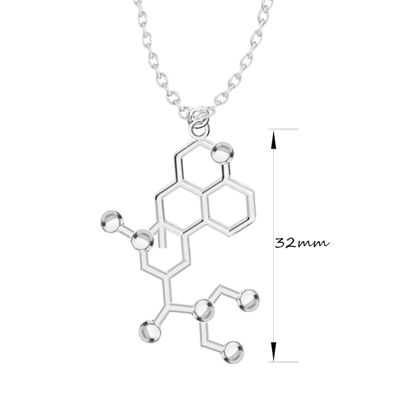 3D Molecule Pendant Necklace