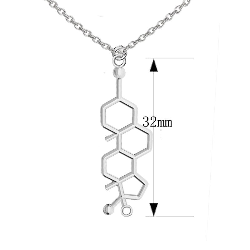 3D Molecule Pendant Necklace