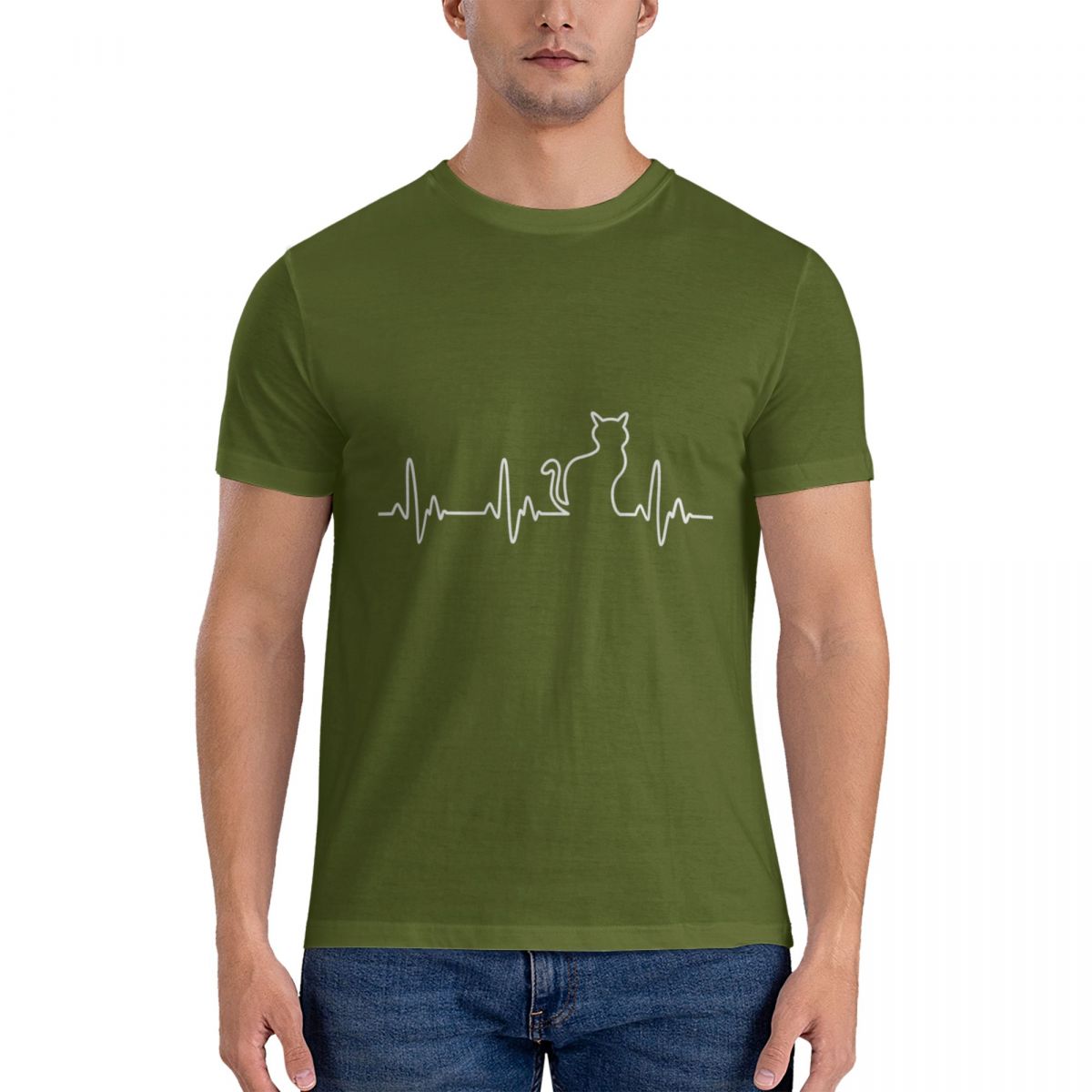 Unisex EKG Cat T-Shirt