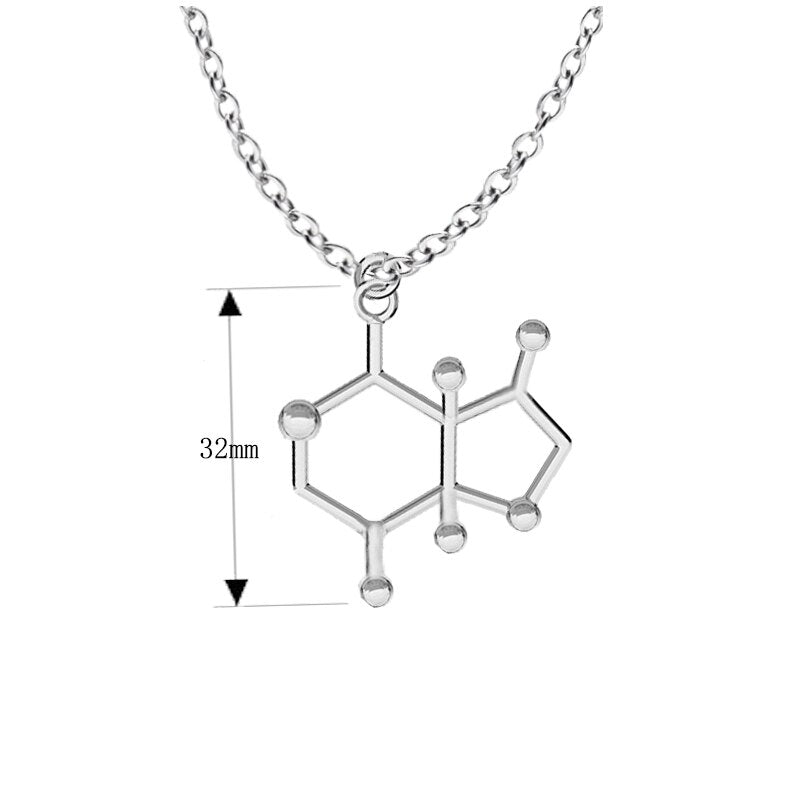 3D Molecule Pendant Necklace