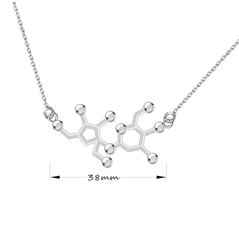 3D Molecule Pendant Necklace