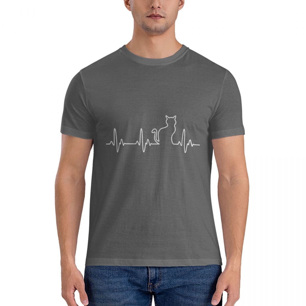 Unisex EKG Cat T-Shirt