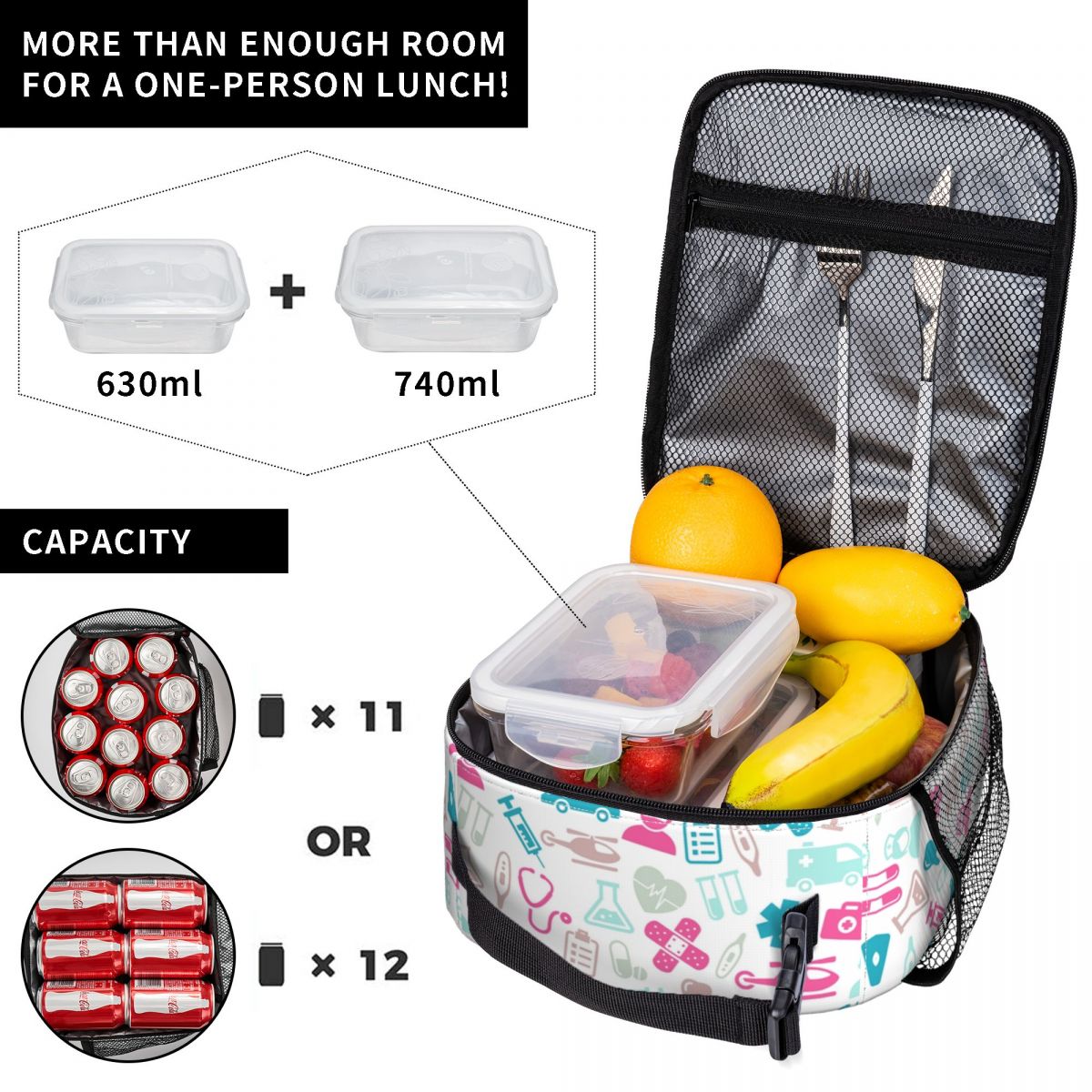 Medical Reusable Insulated Lunch Bag