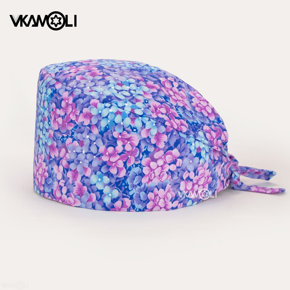 Unisex Scrub Caps 100% Cotton One Size Fits All | Floral